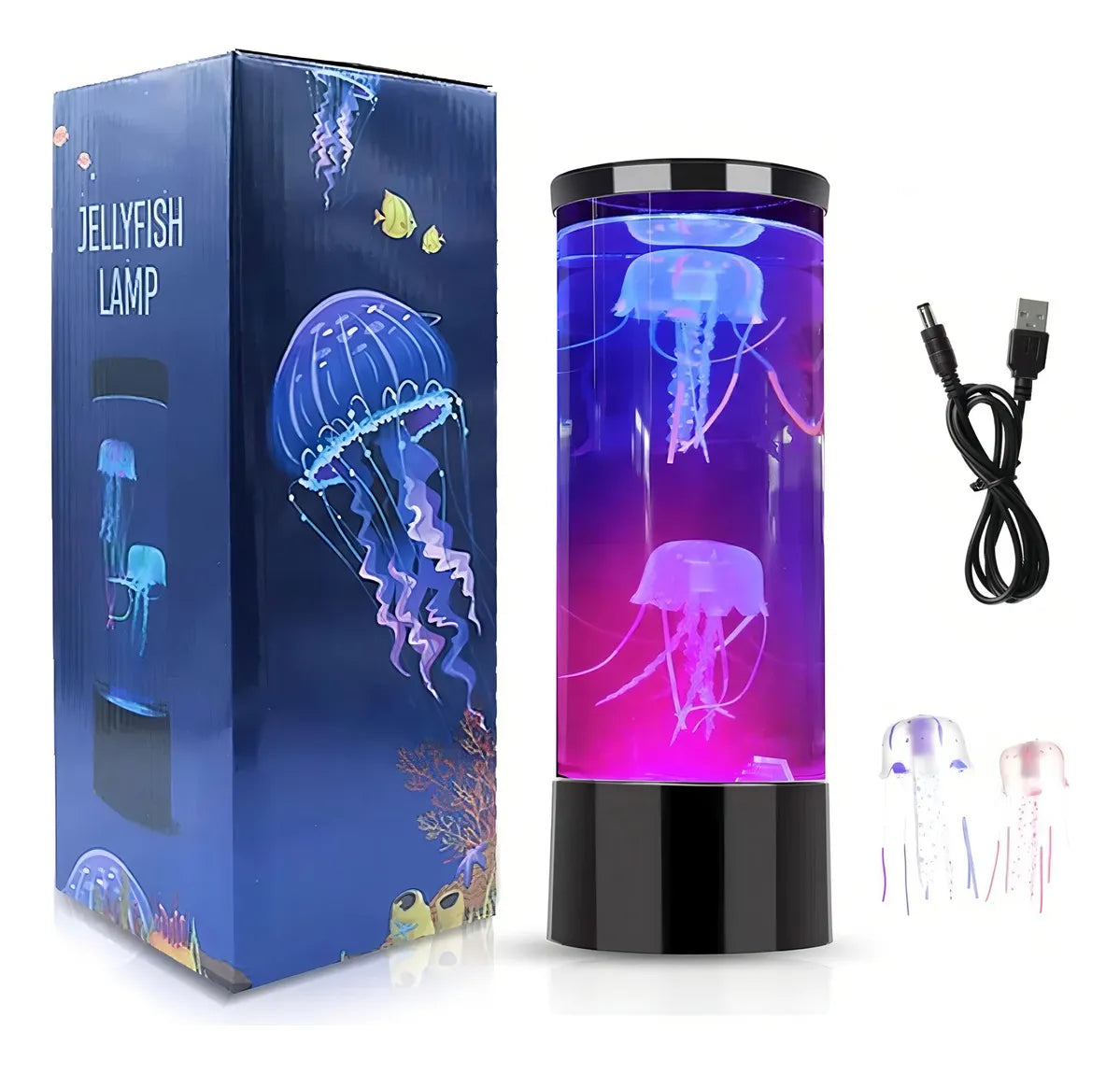 Lámpara de medusas flotantes y luces LED