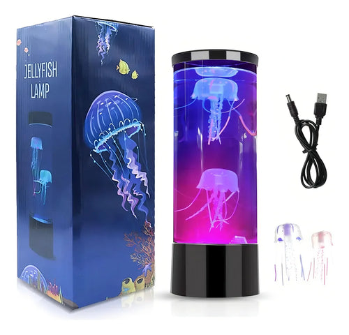Lámpara de medusas flotantes y luces LED